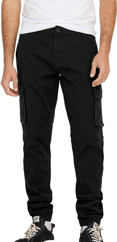 ONLY & SONS Cam Stage Cargo Broek Heren - Zwart - Maat W31/L32
