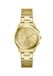 Guess Birdie GW1031L2 Dameshorloge, kwartsuurwerk, analoog roestvrij staal, 36 mm, gouden roestvrijstalen armband, 5 bar, champagne-wijzerplaat, datumweergave