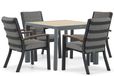 Osmen Midura/Borello 100 cm dining tuinset 5-delig