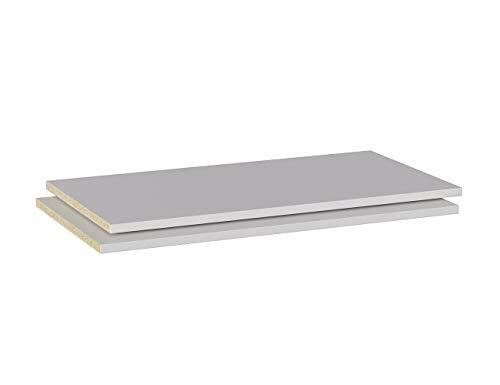 Icona Home plank, 2 stuks, met 12 planken 76,6x51,5xh1,8 cm Matt wit.
