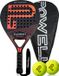 POWELL Padel Racket - Druppelvormig - 3K Carbon - Zwart/Oranje