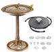 Merkloos Vogelbad Zonnefontein 3,5 W Set Polyhars Tuin en balkon