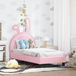 Maison Exclusive - Cadre de lit enfant avec tête de lit, rose, 70 x 140 cm, matériau polyuréthane