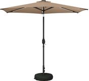 vidaXL Stokparasol Taupe Polyester 269 x 269 cm