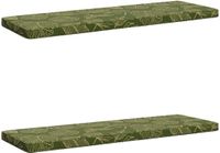 vidaXL - 2-delige bankkussens - VUGHT - 2 stuks - 100% Polyester - Bladontwerp