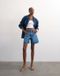 VERO MODA Vrouwen Blauw Katoen Korte Blouse met Knopen