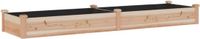 vidaXL Plantenbak verhoogd met voering 240x60x25 cm massief vurenhout