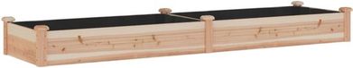 vidaXL Plantenbak verhoogd met voering 240x60x25 cm massief vurenhout