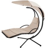 TecTake Hangligstoel Beige Polyester, Staal