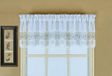 Today's Curtain Vintage Macramé Organza Valance 14" Wit/Blauw 58" B x 14" L