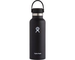 Hydro Flask Standard Mouth Flex Cap Drinkfles (532 ml) - Zwart