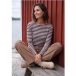cecil Shirt met lange mouwen, boothals en strepen