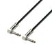 Adam Hall Cables 3 STAR IRR 0030 - patchkabel, 6,3 mm hoekjackstekker mono op 6,3 mm hoekjackstekker mono, zwart, 0,3 m