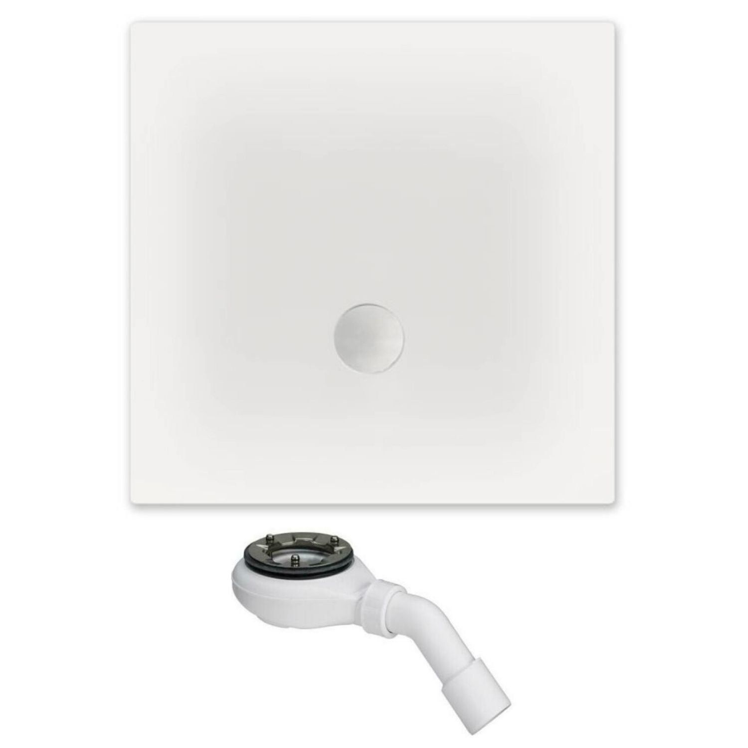 XENZ Flat douchebak vierkant 90x90 cm wit - Acryl