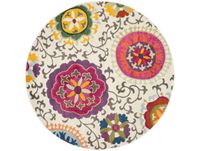 Safavieh Monaco tapijt voor woonkamer, eetkamer, slaapkamer, laagpolig, ivoorkleurig, meerkleurig, 160 x 160 cm
