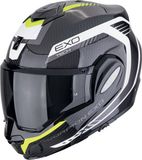 Scorpion Exo-Tech Evo Carbon Cosy Black-Neon yellow - Systeemhelm - Maat XL