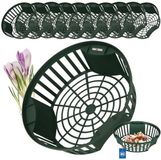 KOTARBAU® 10 Stuks Bloembollenmand, ⌀ 215 mm, Groen, Plantenmand Voor Bloembollen, Bollenmanden Rond, Kweekmand van Kunststof, Bloembollen Schaal
