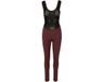 agu Essential Modica - Collant femme - Collant d'hiver - Collant chaud avec peau de chamois - Coupe-vent - Marron - Réfléchissant