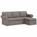 vidaXL Bank Taupe Stof 215 x 138 x 80 cm
