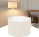 Merkloos / Sans marque Cilindrische Lampenkap - Vervangende kap - Sfeervol Interieur - Handgemaakt Linnen - 30x20 cm - Beige-Wit