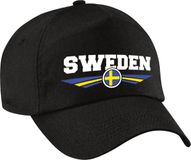Bellatio Decorations Zweden / Sweden landen pet zwart kinderen - Zweden / Sweden baseball cap - EK / WK / Olympische spelen outfit