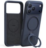 TORRAS Ostand Q Pro Silicone - Hoesje Geschikt voor Apple iPhone 17 Pro - Blauw