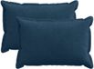 vidaXL Kussensloop 2 st houten marineblauw 50 x 80 cm corduroy