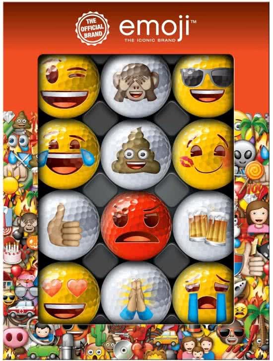 Emoji Iconic Brand Emoji 12PK NOVELTY GOLF BALL - 5060292987903
