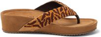 Lazamani Liv Dames Teenslippers Leer Bruin Maat 40