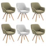 MEUBLE COSY Set van 6 Scandinavische eetkamerstoelen