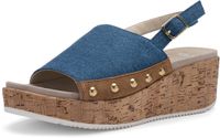 ara Rimini Platte sandalen Vrouwen Blauw Textiel 39