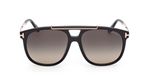 Tom Ford Sam-02 Ft1306 Lunettes de soleil unisexe noir pilote gris 58mm