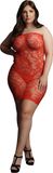 Le Désir Star Rhinestone Dress OSX - Red