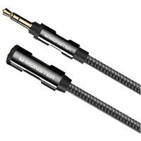 Monster Cable Mini stereo audio verlengkabel 3,5 mm mannelijke jack naar 3,5 mm vrouwelijke jack 1,5 m Zwart