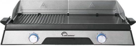 Little Balance 8735 - Elektrische plancha/bakplaat/BBQ - 2200 Watt - 2 onafhankelijke zones - PFAS vrij