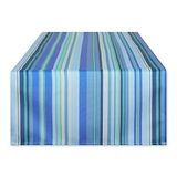 DII Multi-gebruik, Machine Wasbaar, Gestreept, Polyester, Blauw Oceaan, Tafelloper, 14x72