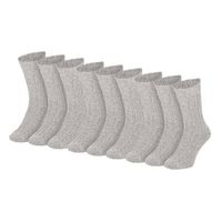 Morethansocks - Werksokken - Unisex - Grijs - 9-Pack - Maat 39 t/m 48 - Wollen werksokken - Noorse grof gebreide sokken - Sokken