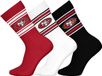 NFL SAN FRANCISCO 49ERS Crew Socks - 3-pack - Rood/Wit/Zwart - Maat 35/38