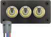 ProRide Interrupteur à bascule en métal 12-24V OFF-ON - Panneau d'encastrement triple - 16mm - Indicateur LED jaune
