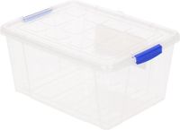 PLASTICFORTE Boîte de rangement avec couvercle - 10x - 1 litre - transparent - plastique