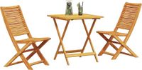 Acaciahout Bistro set vouwbaar 3 stuks Bruin Massief