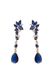 Gaya Earrings Rose Gold Navy Blue Crystal