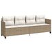 VidaXL Fauteuil - Bain de soleil - Bain de soleil avec coussins poly rotin beige