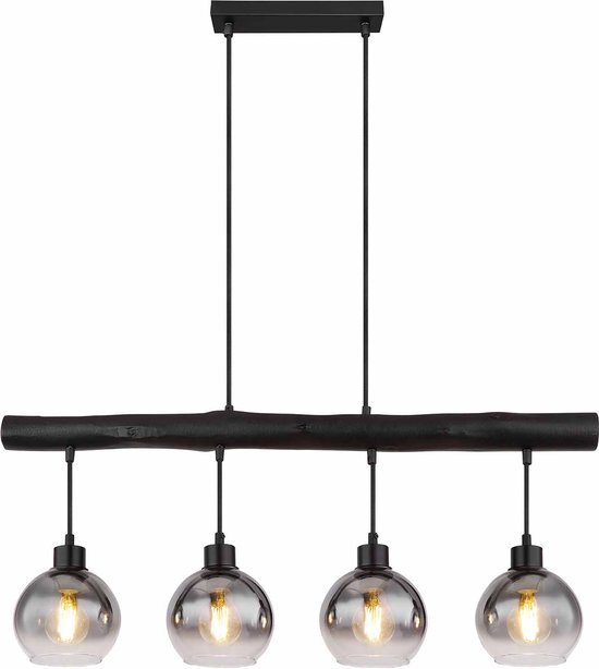 Globo hanglamp Moitas - zwart - metaal - 15656-4HB