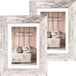 Zep Fotolijst hout - 2x stuks - whitewash - 20 x 25 cm