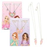 Depesche - TOPModel BFF ketting met gedeeld hart - Goudkleurig/Zilverkleurig