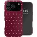 Selencia Hoesje - Geschikt voor Apple iPhone 17 Pro - Backcover - Happy Dots Burgundy