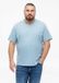 s.Oliver - Heren - Katoenen T-shirt met V-hals en logo-opdruk - Lichtblauw - 3XL