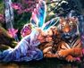 JBL Unique Diamond Painting Volwassenen - Diamond Painting Elfje met Tijger- 40x50cm