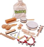 Kadoing 18-delige Muziekinstrumenten Set - Montessori Speelgoed voor Kinderen - Houten Muziekset